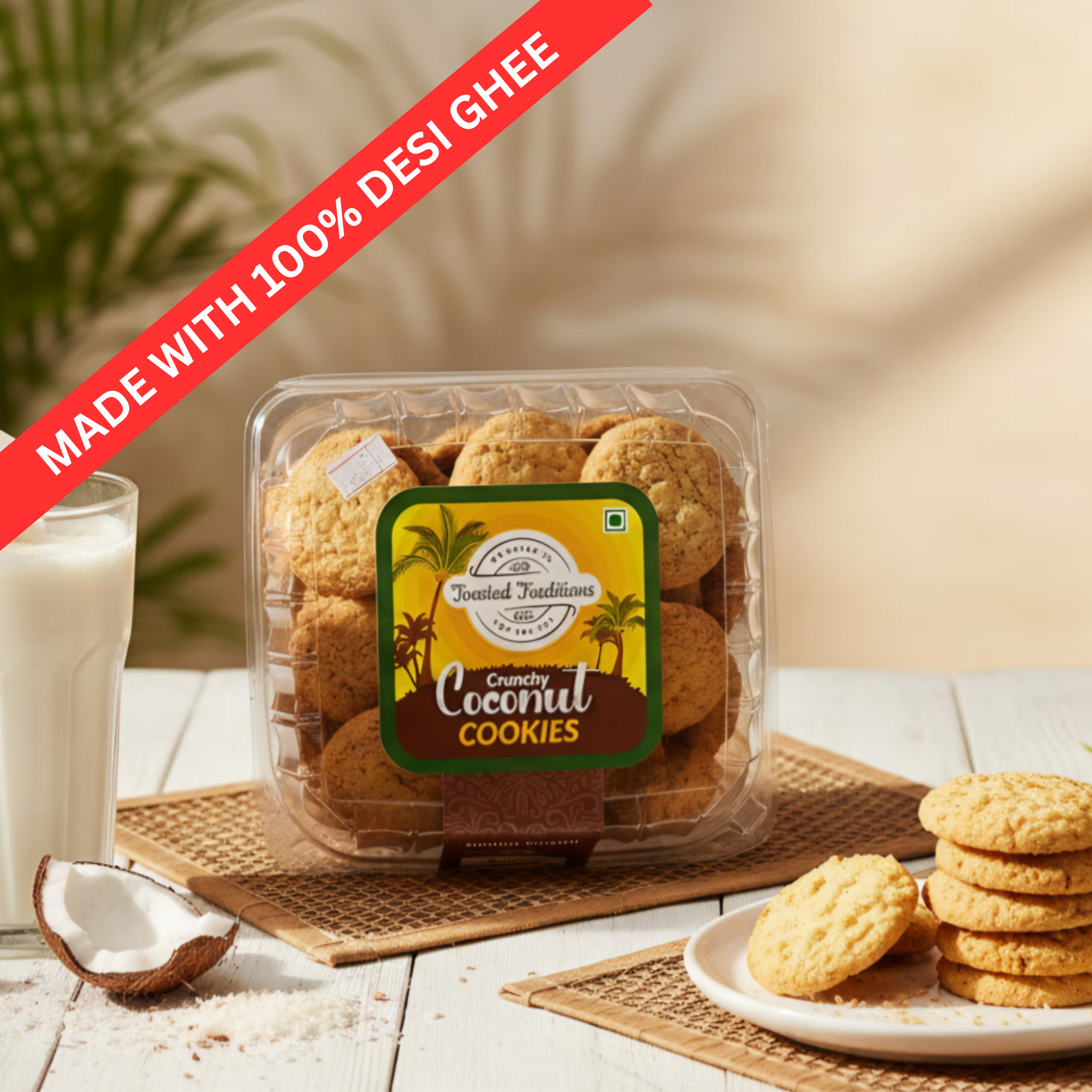 Desi Ghee Coconut Cookies
