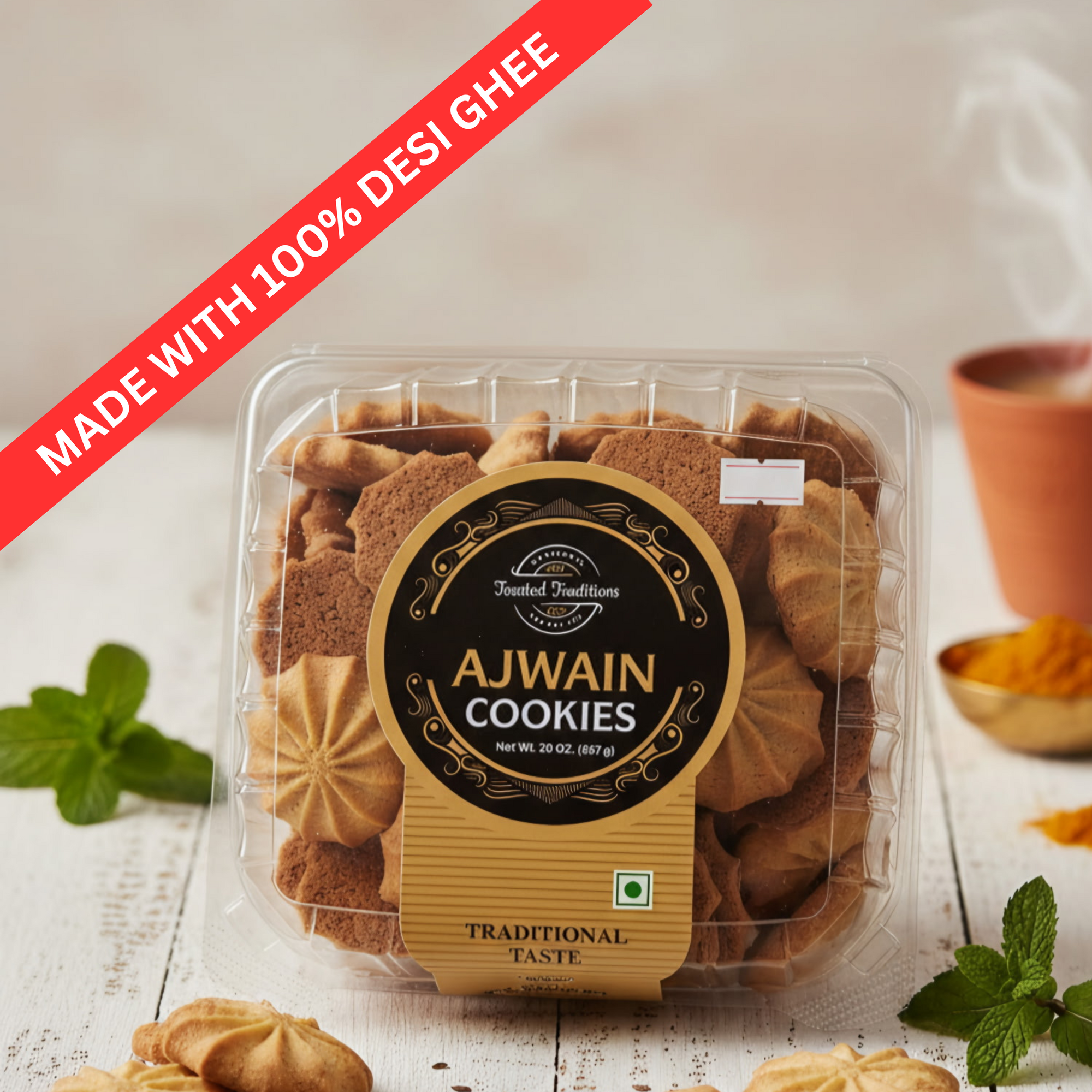 Desi Ghee Punjabi Ajwain Cookies
